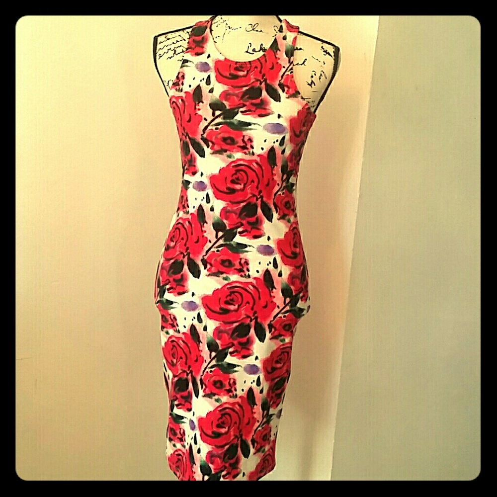 Absolutely Gorgeous Medium Floral Bodycon Dress